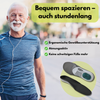 Atmungsaktive Einlegesohlen mit ergonomischer Gewölbeunterstützung – ideal zum stundenlangen Spazieren ohne schwitzige Füße.